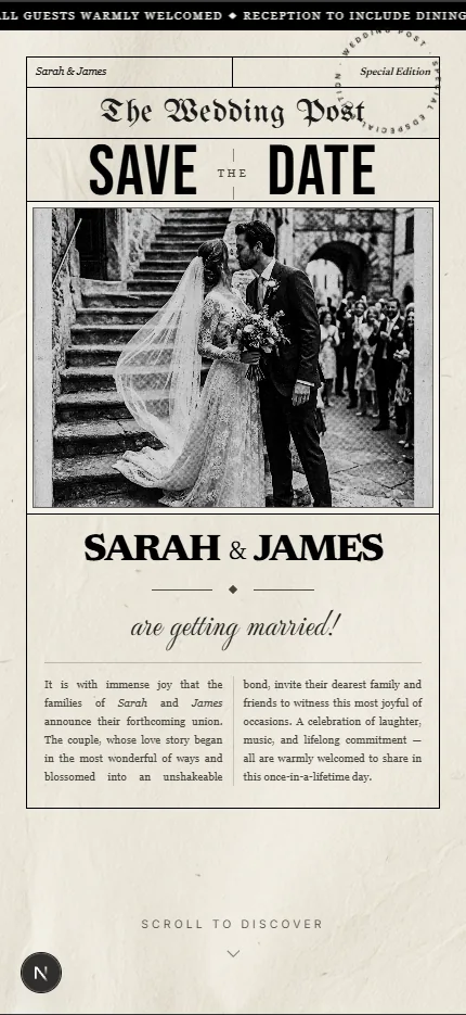 Wedding Post template